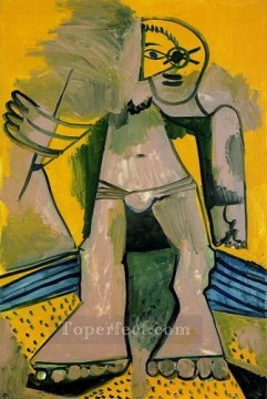 パブロ・ピカソ Painting - 立つ入浴者 1971年 パブロ・ピカソ